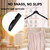 Wooden Hangers without Bar for Jackets, Coats, Suits, and Shirts (Black)