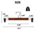 14.2" Wood Pants Hangers with Adjustable Anti-Slip Clips for Skirt, Slacks, Trousers, Jeans (Walnut)