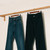 14.2" Wood Pants Hangers with Adjustable Anti-Slip Clips for Skirt, Slacks, Trousers, Jeans (Walnut)