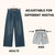 14.2" Wood Pants Hangers with Adjustable Anti-Slip Clips for Skirt, Slacks, Trousers, Jeans (Black)