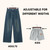 14.2" Wood Pants Hangers with Adjustable Anti-Slip Clips for Skirt, Slacks, Trousers, Jeans (Dark Cherry)