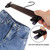14.2" Wood Pants Hangers with Adjustable Anti-Slip Clips for Skirt, Slacks, Trousers, Jeans (Dark Cherry)