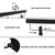 14" Wood Pants Hangers with Adjustable Anti-Slip Clips for Skirt, Slacks, Trousers, Jeans (Black)