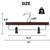 14" Wood Pants Hangers with Adjustable Anti-Slip Clips for Skirt, Slacks, Trousers, Jeans (Dark Cherry)