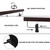 14" Wood Pants Hangers with Adjustable Anti-Slip Clips for Skirt, Slacks, Trousers, Jeans (Dark Cherry)