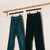 14" Wood Pants Hangers with Adjustable Anti-Slip Clips for Skirt, Slacks, Trousers, Jeans (Dark Cherry)