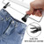 14" Wood Pants Hangers with Adjustable Anti-Slip Clips for Skirt, Slacks, Trousers, Jeans (White)