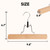 9.8" Wooden Non Slip Pants Hangers, Clamp Hangers with Soft Felt Lining for Pants, Jeans, Slacks, Trouser