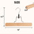 12" Wooden Non Slip Pants Hangers, Clamp Hangers with Soft Felt Lining for Pants, Jeans, Slacks, Trouser