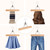 12" Wooden Non Slip Pants Hangers, Clamp Hangers with Soft Felt Lining for Pants, Jeans, Slacks, Trouser