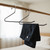 Metal Pants Hangers with Non-Slip Coating, Open Ended Jeans Hangers for Space-Saving (Black)