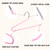 Metal Pants Hangers with Non-Slip Coating, Open Ended Jeans Hangers for Space-Saving (Pink)