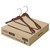 Wide Shoulder Wooden Hangers, Non-Slip Suit Hangers with Locking Bar for Suits, Jackets (Walnut)