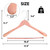 Wide Shoulder Wooden Hangers, Non-Slip Suit Hangers with Locking Bar for Suits, Jackets (Cedar Wood)