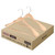 Wide Shoulder Wooden Hangers, Non-Slip Suit Hangers with Locking Bar for Suits, Jackets (Natural Wood)