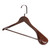 Wooden Suit Hangers with Non Slip Pants Bar, 12-Pack Wood Extra-Wide Shoulder Hangers (Walnut)