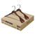 Wooden Suit Hangers with Non Slip Pants Bar, 2-Pack Wood Extra-Wide Shoulder Hangers (Walnut)