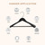 Wooden Suit Hangers with Non Slip Pants Bar, 2-Pack Wood Extra-Wide Shoulder Hangers (Black)