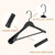 Wooden Suit Hangers with Non Slip Pants Bar, 2-Pack Wood Extra-Wide Shoulder Hangers (Black)