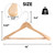 Wooden Suit Hangers with Non Slip Pants Bar, 2-Pack Wood Extra-Wide Shoulder Hangers (Natural Wood)