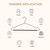Wire Hangers with Wood Pants Bar for Dresses, Pants, Sweaters, Jackets, and Heavy Clothe (Black)