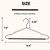 Wire Hangers with Wood Pants Bar for Dresses, Pants, Sweaters, Jackets, and Heavy Clothe (Black)