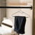 Metal Hangers with S-Shaped Opening Design for Dresses, Pants, Sweaters, Jackets, and Heavy Clothes (Black)