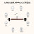 Wire Pants Hangers with Adjustable Clips, Premium Wooden Skirt Hangers, Non-Slip Clamp Bottom Hangers for Trousers, Jeans, Shorts & Clothing Organization (Black)