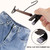 Wire Pants Hangers with Adjustable Clips, Premium Wooden Skirt Hangers, Non-Slip Clamp Bottom Hangers for Trousers, Jeans, Shorts & Clothing Organization (Black)