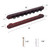 2-Piece Wood 8 Billiard Pool Cue Rack Wall Mounted Holders, Pool Cue Sticks Wall Rack Set - Mahogany