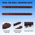 2-Piece Wood 8 Billiard Pool Cue Rack Wall Mounted Holders, Pool Cue Sticks Wall Rack Set - Mahogany