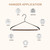 Wide Shoulder Wire Hangers with Wood Pants Bar for Suits, Pants, Jackets, Coats, Sweaters (Black)