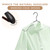 Wide Shoulder Wire Hangers with Wood Pants Bar for Suits, Pants, Jackets, Coats, Sweaters (Black)