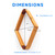 2-Tone Solid Wood 9-Ball Diamond Ball Rack for 2-1/4" Pool Balls, Billiard Ball Rack for Pool Table