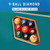 2-Tone Solid Wood 9-Ball Diamond Ball Rack for 2-1/4" Pool Balls, Billiard Ball Rack for Pool Table