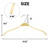 Slim Birch Wood Hangers with Soft Non-Slip Rubber Strips for Sweater, Shirts, Camisole, Jacket, Dress