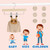 Kids Wood Pants Hangers with Adjustable Anti-Slip Clips, Baby Children Bottom Hangers (Natural)