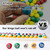 Bingo Game Master Board and 7/8" Multi-Color Plastic Bingo Balls with Easy Read Window (White)