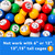 Bingo Game Master Board and 7/8" Multi-Color Plastic Bingo Balls with Easy Read Window (White)