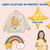 Kids Wooden Hangers without Pants Bar and 360° Rotatable Hook for Dress, Coats, and Jacket (Natural)