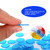 3/4-inch Plastic Transparent Bingo Chips for Bingo Game Party (Blue)