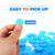 3/4-inch Plastic Transparent Bingo Chips for Bingo Game Party (Blue)