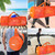 Large Mesh Sports Equipment Duffel Bag, Scuba Bag with Zipper for Diving Equipment,Gym Gear（Orange)