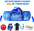 Large Mesh Sports Equipment Duffel Bag, Scuba Bag with Zipper for Diving Equipment,Gym Gear（Blue)
