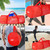 Large Mesh Sports Equipment Duffel Bag, Scuba Bag with Zipper for Diving Equipment,Gym Gear（Red)