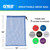 18"x12" Mesh Drawstring Net Bag, Sports Equipment Storage Bag for Gym Gear, Clothes...(Blue)