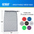 18"x12" Mesh Drawstring Net Bag, Sports Equipment Storage Bag for Gym Gear, Clothes...(Multicolor-6pack)