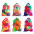24"x36" Large Mesh Sports Ball Drawstring Bag for Gym Training, Football, Basketball, Swimming(Multicolor 6-Pack)