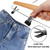 14" Wood Pants Hangers with Adjustable Anti-Slip Clips for Skirt, Slacks, Trousers, Jeans (Natural Wood)