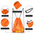 19"x15" Mesh Drawstring Backpack Bag for Sports Gym Gear, Backpacking, Camping Gear, Travel(Orange)